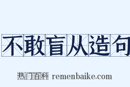 不敢盲从造句是什么意思的图片